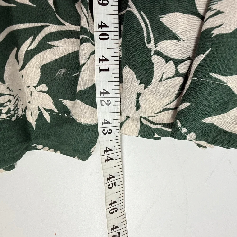 Abercrombie &‎ Fitch Maxi Dress Womens LT Green Floral Excellent Tie Shoulder
